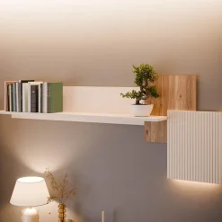 Półka ścienna z oświetleniem OAK SQUERE