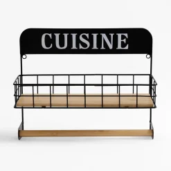 Półka kuchenna z uchwytem na ręcznik 34x13x28 cm