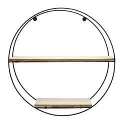 Półka metalowa czarna okrągła 40 cm