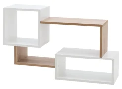 Półka nowoczesna TRIO dąb sonoma/biały