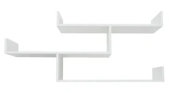 Półka potrójna biała TRIO 80 cm