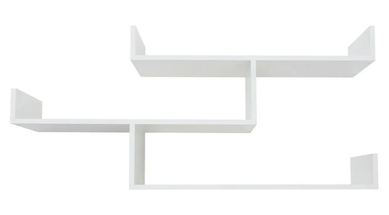 Półka potrójna biała TRIO 80 cm