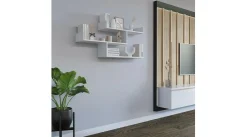 Półka potrójna biała TRIO 80 cm