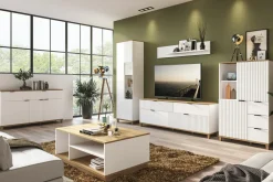 Półka wisząca biała minimalistyczna PLISSEE 140 cm