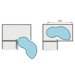 Półki obrotowe z cichym domykiem białe CARGO INSIDE STAR lewostronne