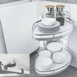 Półki obrotowe z cichym domykiem białe CARGO INSIDE STAR prawostronne