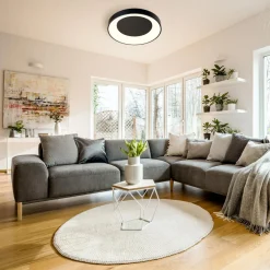 Plafon czarny LED CAMERON 60 cm