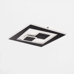 Plafon kwadratowy LED 40W czarny DUNK 37 cm z pilotem