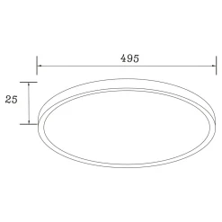 Plafon LED CCT CAMI czarny 50 cm