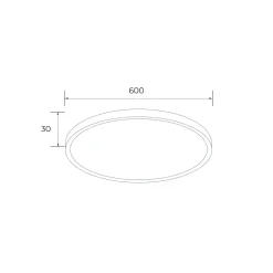 Plafon LED CCT CAMI jasne drewno 60 cm