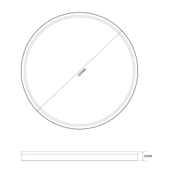 Plafon LED CCT 32W złoty BOVE