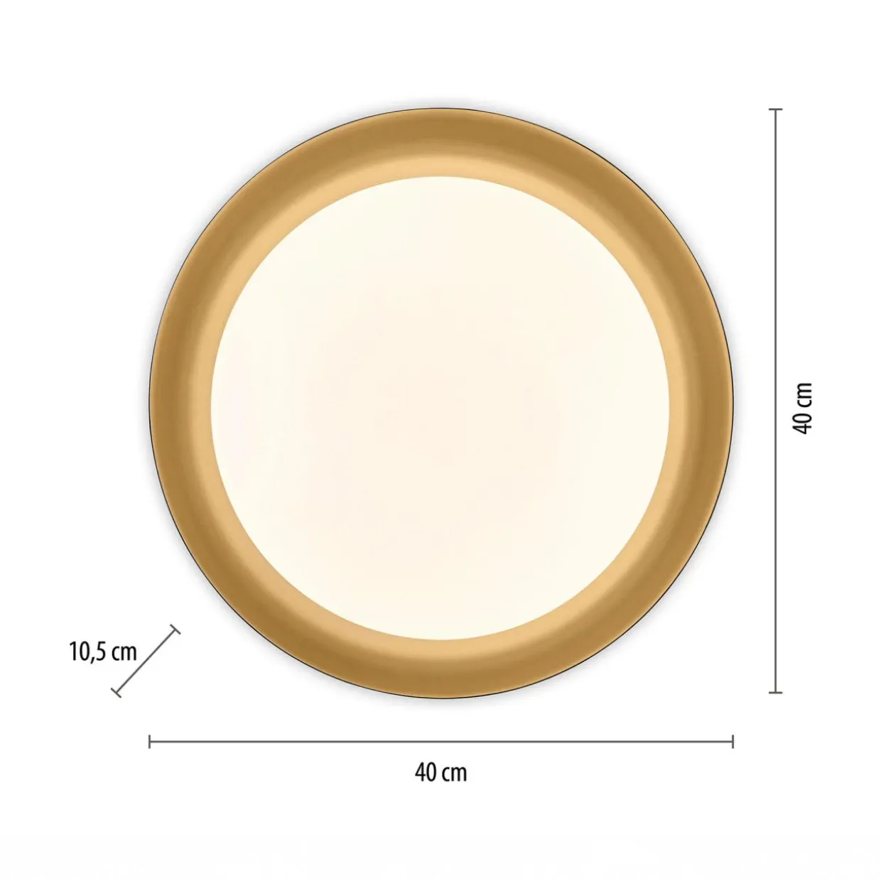 Plafon LED czarno-złoty OSKO z pilotem fi 40 cm