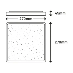 Plafon LED glamour biało-czarny LINO 27 cm