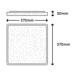 Plafon LED glamour LINO 37 cm