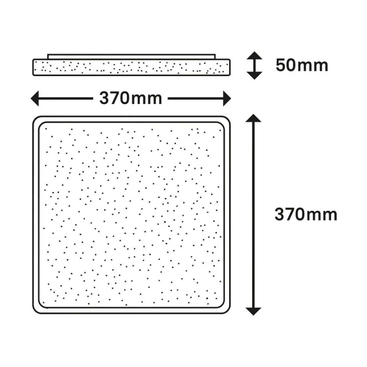 Plafon LED glamour LINO 37 cm