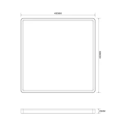 Plafon LED kwadratowy CCT 50W złoty COLIS