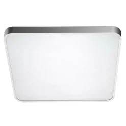 Plafon LED kwadratowy srebrny SIERRA 40 cm