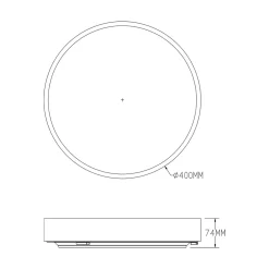 Plafon LED mosiądz NADI 40 cm z pilotem
