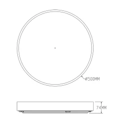 Plafon LED mosiądz NADI 50 cm z pilotem