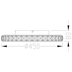 Plafon LED MURIEL złoty