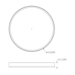 Plafon LED okrągły czarno-złoty ORBITRAL z pilotem