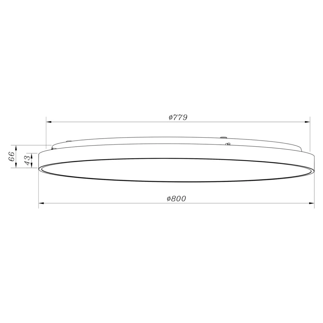 Plafon LED okrągły srebrny SIERRA 80 cm