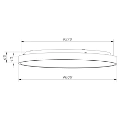 Plafon LED okrągły srebrny SIERRA 60 cm