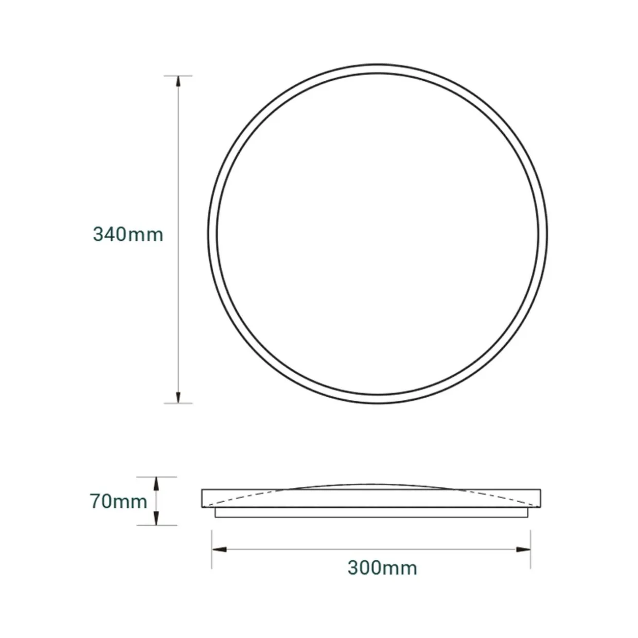 Plafon LED okrągły 24W jasne drewno ORO-OLMO 34 cm