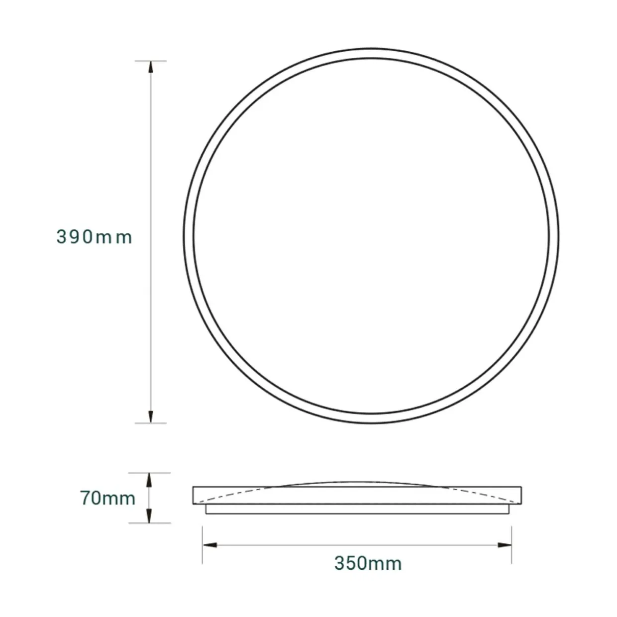 Plafon LED okrągły 36W jasne drewno ORO-OLMO 39 cm