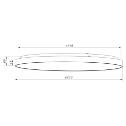 Plafon LED okrągły złoty SIERRA 80 cm