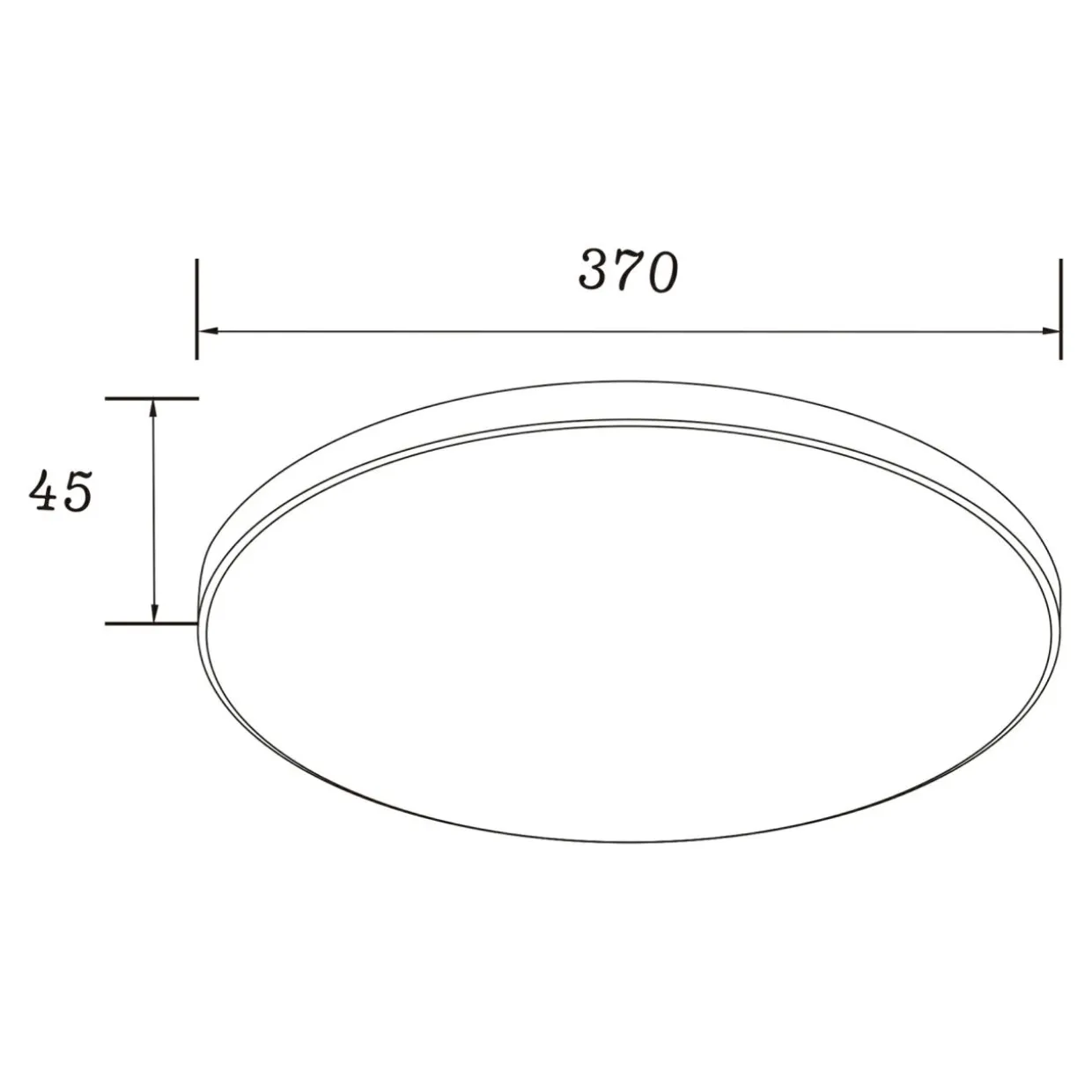 Plafon LED VERI czarny 37 cm