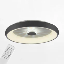 Plafon LED 37W czarny VERTIGO z pilotem fi 61,5 cm