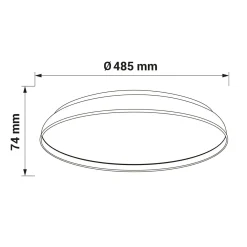 Plafon LED 60W srebrny ORO NUBE