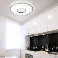 Plafon LED z pilotem biały LEON 40 cm