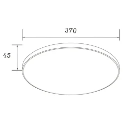 Plafon LED złoty VERI 37 cm