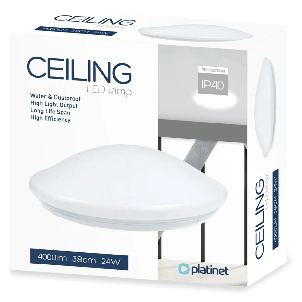 Plafon okrągły biały 24W 38