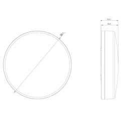Plafon okrągły LED transparentny z filamentem NOLAN