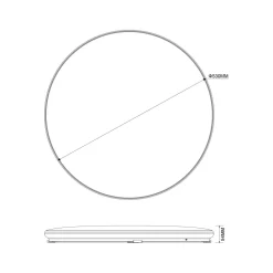 Plafon okrągły LED 50W złoty OMAR 53 cm