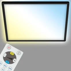 Plafon SLIM LED z pilotem czarno-biały 42x42 cm