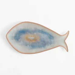Półmisek z melaminy w kształcie ryby 35x18 cm MIX
