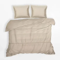 Pościel bawełniana beżowa RETRO 220x200 cm