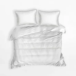 Pościel bawełniana biała RETRO 160x200 cm