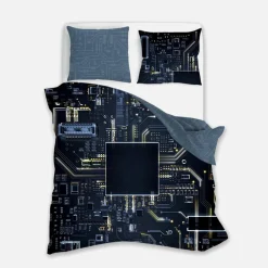 Pościel świecąca w ciemnościach FLUO PROCESOR 160x200 cm