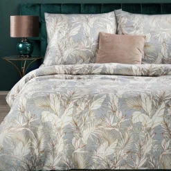 Pościel z satyny bawełnianej w liście NIKA 220x200 cm