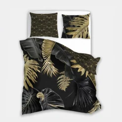Pościel z satyny bawełnianej w liście NOBILE 220x200 cm