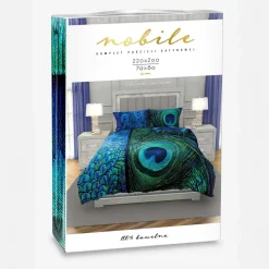 Pościel z satyny bawełnianej pawie oko NOBILE 220x200 cm