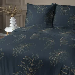 Pościel z satyny bawełnianej w liście HOME SATIN 160x200 cm