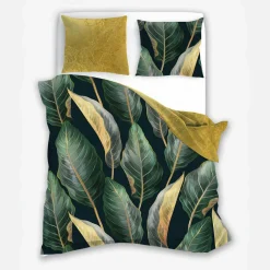 Pościel z satyny bawełnianej liście strelicji NOBILE 160x200 cm
