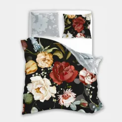 Pościel z satyny bawełnianej w kwiaty NOBILE 160x200 cm