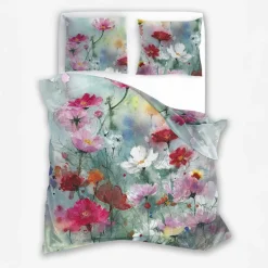 Pościel z satyny bawełnianej malarska łąka NOBILE 160x200 cm